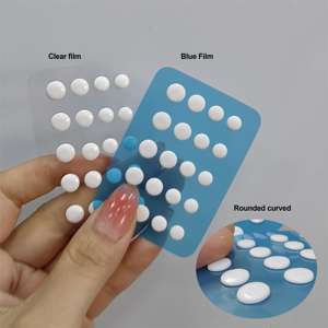 Almohadillas Adhesivas Redondas Rojas para Ratón, Patines de Ratón Universales de Vidrio, PTFE Antideslizante, <span class=keywords><strong>Pies</strong></span> de Ratón con Puntos Pequeños - Product Image 6