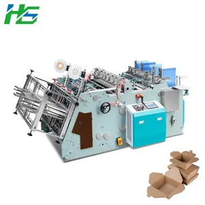 Hongshuo HS-HBJ-1200 Stable Automatic Carton Paper Hamburger French Fries Pizza Lunch Box Making Machine