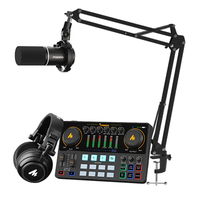 Microphone filaire professionnel MAONO 2022, mini micro RGB 3 ports, microphones pour ordinateur portable, podcasting, enseignement, enregistrement