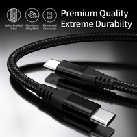 Câble de données Type-C PD à charge rapide 60W, compatible avec les téléphones mobiles 15, 16, 17 et les ordinateurs portables