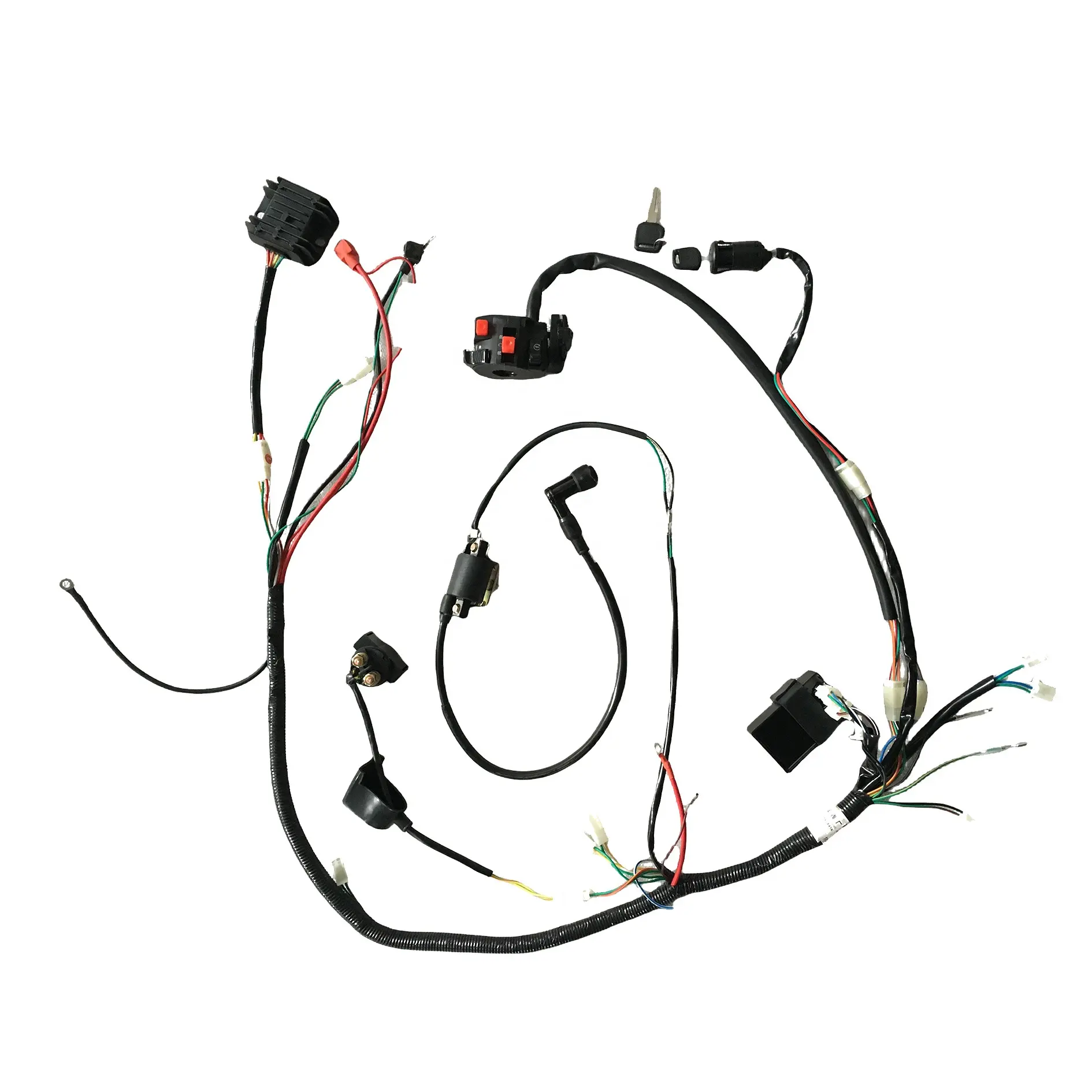 Aksesori motor listrik rangkaian kabel Set untuk 200cc 250cc Atv Pit sepeda motor bagian