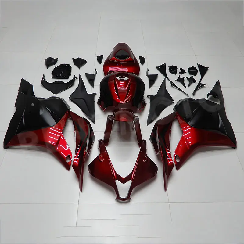 Carene moto complete adatte per Honda CBR600RR 09-12 carrozzeria in plastica Abs nero rosso