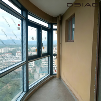Ventanas Abatibles de Aluminio con Espejo Unidireccional para Privacidad, Acero Inoxidable, Vidrio Templado Insonorizado, Diseño Panorámico para Villa