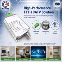 Récepteur optique CATV actif KEXINT 1550nm avec triplexeur WDM et AGC, sortie RF 45-1000MHz