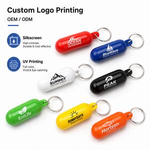 Porte-clés flottant en gros, logo personnalisé, ovale, en plastique, insubmersible, pour événements nautiques, sports aquatiques, cadeaux promotionnels - Product Image 2