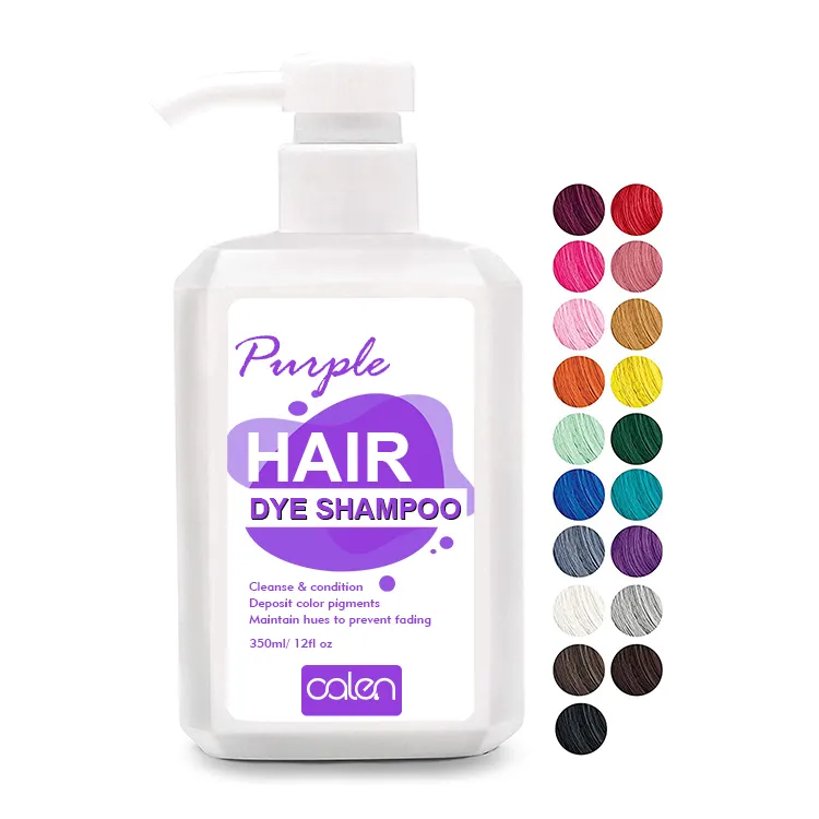Oalen окраски и чистки 2-в-1 полу постоянный фиолетовая краска для волос шампунь