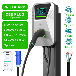 Borne de recharge murale pour véhicule électrique 14 kW Type 2, triphasée, 32 A, 22 kW, 32 A, 220 V, 16 A, avec <span class=keywords><strong>prise</strong></span> - Product Image 1