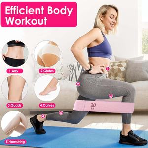 Bandas <span class=keywords><strong>de</strong></span> Resistencia <span class=keywords><strong>de</strong></span> Tela Antideslizantes para Ejercicio, 4 Niveles, Bandas para Cadera <span class=keywords><strong>y</strong></span> Glúteos para Fitness en Casa, Entrenamiento, Gimnasio, Yoga, Pilates - Product Image 5