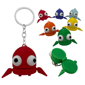 Porte-clés d'extérieur robot amusant en position accroupie, pendentif de sac imprimé en 3D, robot articulé mignon, pendentif porte-clés de luxe haut de gamme - Product Image 1