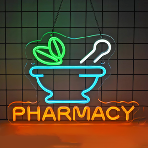Enseignes néon <span class=keywords><strong>LED</strong></span> haute performance pour pharmacies, étanches, pour extérieur, décoration néon pour pharmacies, couleurs bleu, vert, jaune, blanc chaud, en plastique - Product Image 4