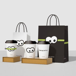 クラフト紙袋カスタム生分解性ショッピングコーヒーショップベーキングショップ用 - Product Image 3