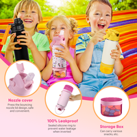 Bouteille d'eau isotherme pour enfants 14 oz sans BPA avec logo personnalisé en acier inoxydable à double paroi sous vide