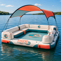 Plateforme flottante gonflable pour l'eau, ponton en EVA, pont flottant haute pression en PVC durable pour lac, océan, fête aquatique