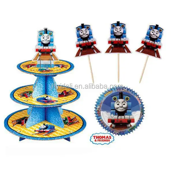 Toptan doğum günü pastası 3 katmanlı kek standı karton Cupcake standı ekran için kek