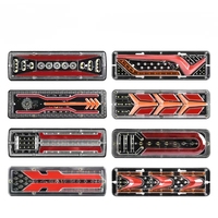 12V 24V LED Truck Tail Light Dynamic Arrow Turn Signal Rear Brake Reverse Lamp for Truck Trailer Tractor RV Lorry Pickup RVs