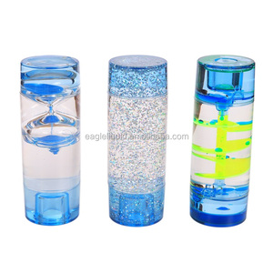 Mainan autisme sensorik tabung Glitter perak dengan hadiah Dekorasi Desktop baru lampu LED - Product Image 6