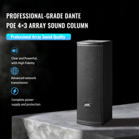 Altavoz de Columna de Sonido Activo Dante PoE Profesional de 4*3 Pulgadas, 90W, Montaje en Pared, DSP, con Software OEM, Venta al Por Mayor