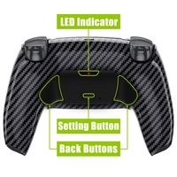 EXtremeRate Graphite Carbon Fiber Rise 2.0 Remap Kit avec coque arrière Remappable Board K1 K2 Back Button pour contrôleur PS5