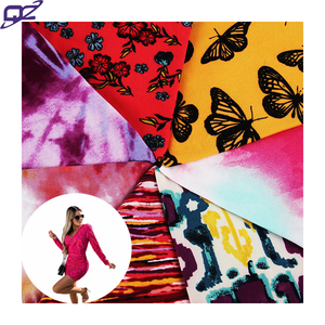 4 vie elasticizzato doppio spazzolato 92% riciclato in poliestere 8% Spandex Jersey tessuto stampato DBP per pigiami di abbigliamento - Product Image 4