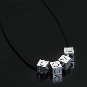 Alloy Handmade Trendy Letter Beads Pendant Necklace with Link Chain-<b>Anniversary</b> <b>Gift</b> for <b>Boyfriend</b> - Product Image 4