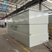 Station d'épuration des eaux usées avancée et préfabriquée avec contrôle PLC, pompes et moteurs pour le recyclage des eaux usées marines et de stations balnéaires