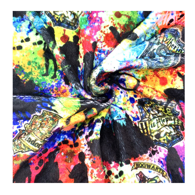 Высокое качество, индивидуальная цифровая печать, мультяшная ткань Minky для детского одеяла