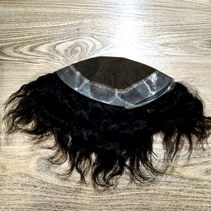 Toupee para Hombre con Parte Central, Línea de Cabello Natural, Base de Encaje y PU Atada a Mano, Cabello Humano Remy para Uso Diario - Product Image 1