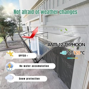 Nhà Máy Bán Buôn Tùy Chỉnh Nhà Cửa Sổ Sân Cửa Ra Vào Mái Hiên Ngoài Trời Mưa Bảo Vệ Mưa Lá Chắn & Mái Hiên Ban Công - Product Image 6