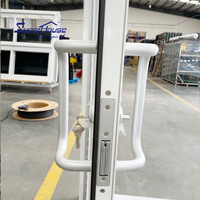 Porte d'entrée commerciale à battant en aluminium NOA GLASS, double, extérieure, pour vitrine, avec vitrage blanc, résistante aux chocs, pour chambre et école