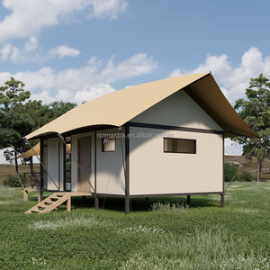 เต็นท์โรงแรมทำจากเหล็กแบบโมดูลาร์พร้อมปรับแต่งได้สำหรับห้องนอนห้องนั่งเล่นประตูทำจากไม้เนื้อแข็งเป็นมิตรกับสิ่งแวดล้อมเต็นท์วิลล่าสุดหรู - Product Image 2