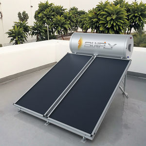 Chauffe-eau solaire sous pression 200L 300L, système de chauffe-eau solaire à collecteur à plaque plate, panneau plat, réservoir en acier de couleur - Product Image 1