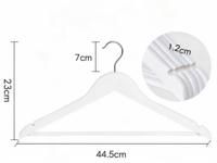 Cintres en bois massif blanc de qualité supérieure avec pince, lot de 100, robustes, élégants, pour armoire, uniformes et vêtements durables