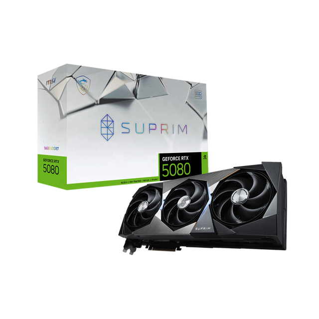 2025 New Released RTX 5080 16G SUPRIM SOC Gaming Graphics Card with Fan Cooling for Desktop PCs-AI Computing & GDDR7