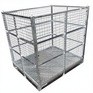 Gabbia per Rifiuti in Rete Metallica Impilabile YOUGU in Acciaio al Carbonio Zincato Anticorrosione, Capacità 1000kg per Magazzino Automatico - Product Image 4