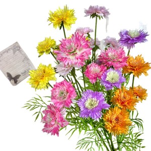 Bouquet de bleuets artificiels en soie, fleurs réalistes pour la décoration de mariage et de la maison - Product Image 5