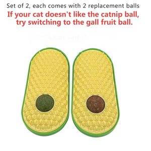 High-Interactive Cat Chew <b>Toys</b> Durable Avocado & Catnip Ball <b>Set</b> for Cats & Dogs Rotating Design for Teeth <b>Cleaning</b> & Grinding - Product Image 3