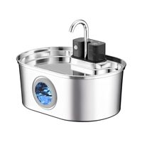 Fontaine à eau automatique pour chat Elecpet sans fil en acier inoxydable avec capteur, alimentation Type-C, 3 modes intelligents, distributeur d'eau silencieux pour animaux de compagnie