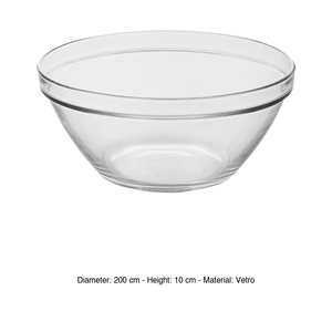 ชามสลัดแก้วเทมเปอร์แบบซ้อนได้ โปเปียมี ขนาด Ø 20 ซม. ยี่ห้อ Bormioli Rocco - Product Image 3