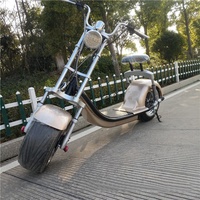 Scooter Eléctrico Urbano Citycoco Clásico de 1500W/2000W de Largo Alcance, Motocicleta Eléctrica Tipo Chopper para Adultos con Neumáticos Anchos