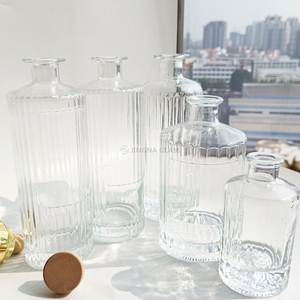 JINGNA Bouteille en verre de 750ml recyclable ronde whisky vodka gin <span class=keywords><strong>tequila</strong></span> - Product Image 5