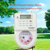 Système de compteur d'eau intelligent prépayé STS avec jeton et achat mobile, protection IP68, matériau en nylon, compteurs d'eau prépayés