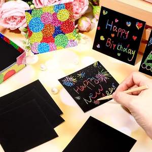 A4 Scratch Arts Tekening Notitieboek Schets Boeken Voor Kinderen Kunst Levert Grote Regenboog Kras Papier Notitie Met Bamboe Stokken - Product Image 6