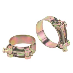 Collier de serrage robuste à boulon en T – Style européen, bande solide à fil unique, en acier au carbone peint, réglable (pouces/métrique) - Product Image 1