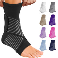 Attelle de cheville réglable antidérapante Protection complète Soulagement de la douleur articulaire pour femmes et hommes Soutien de la cheville Sécurité
