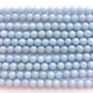 Collar y pulsera de piedra semipreciosa, piedra Natural, redonda, <span class=keywords><strong>Angelite</strong></span> - Product Image 2