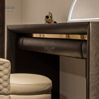 Commode de style italien en bois, coiffeuse haut de gamme avec miroir demi-lune, offre spéciale, nouveau modèle