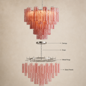 JYLIGHTING Lampadario <span class=keywords><strong>a</strong></span> <span class=keywords><strong>Sospensione</strong></span> in Vetro di Murano LED <span class=keywords><strong>a</strong></span> Risparmio Energetico, Altezza Regolabile, Stile Lusso Francese per Camera da Letto e <span class=keywords><strong>Soggiorno</strong></span> - Product Image 1