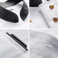 Veste de chef pour femmes avec manches bouffantes, coupe ajustée, uniforme de travail pour femmes, uniforme de chef de cuisine de restaurant, vente en gros