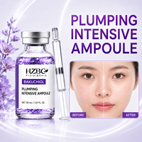 Ampoule repulpante au bakuchiol végétal, sérum anti-rides liftant, fabricant OEM, marque privée