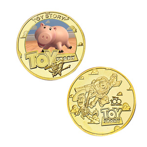 Nouvelle pièce commémorative en or double face de l'anime américain Toy <span class=keywords><strong>Story</strong></span>, pièce personnalisée en feuille d'or - Product Image 4